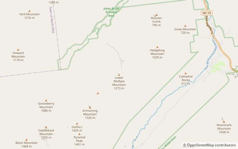 Lower Wolfjaw Mountain location map