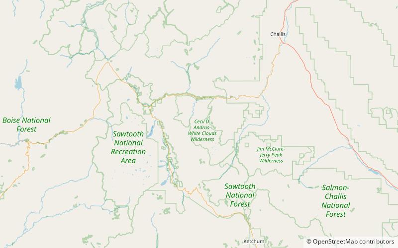 swimm lake white clouds wilderness location map