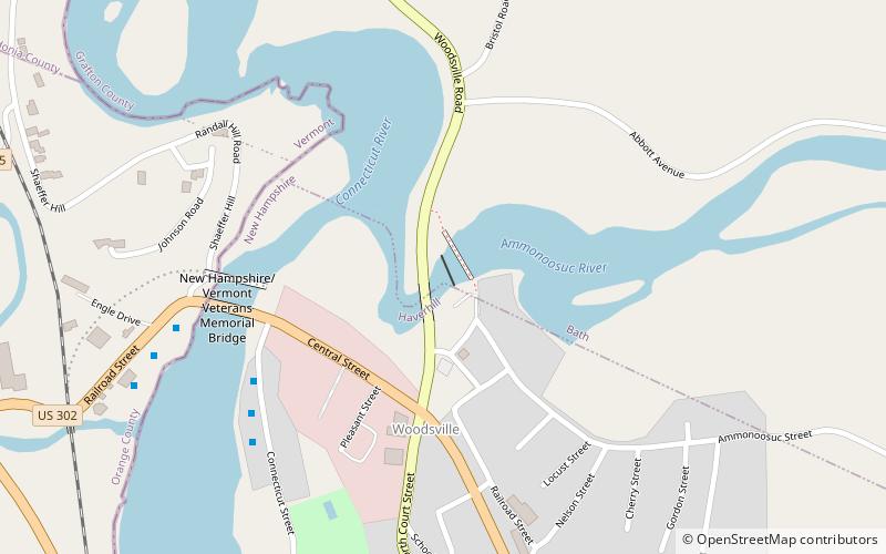 Haverhill–Bath Covered Bridge location map