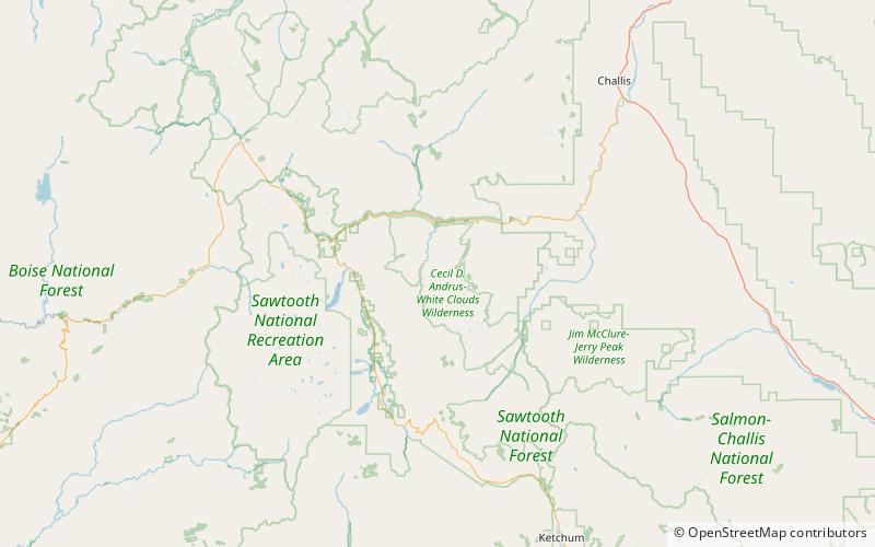 White Cloud Peak 2 location map