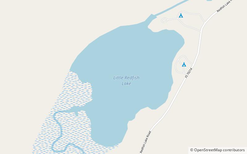 Little Redfish Lake location map