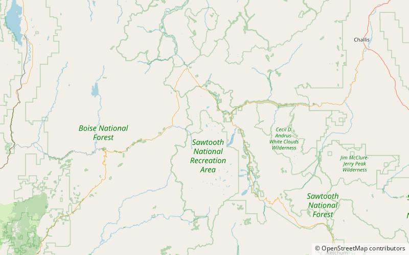 regan lake sawtooth wilderness location map