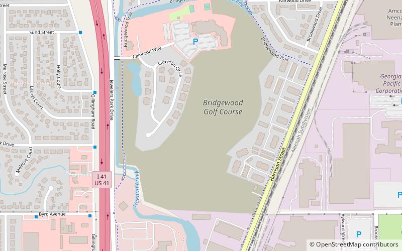 Bridgewood Golf Course location map