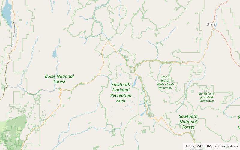 Sawtooth Lake location map