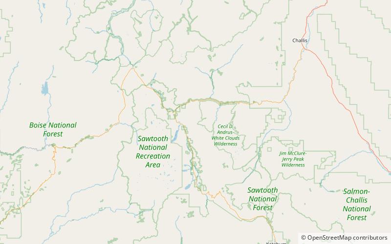 casino lakes sawtooth national recreation area location map