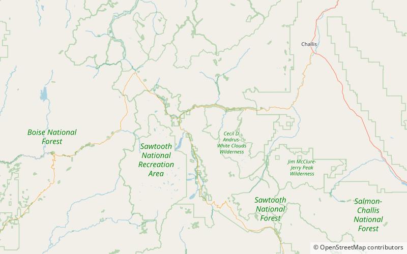 rough lake sawtooth national recreation area location map