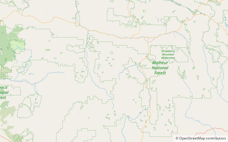 flagtail mountain malheur national forest location map