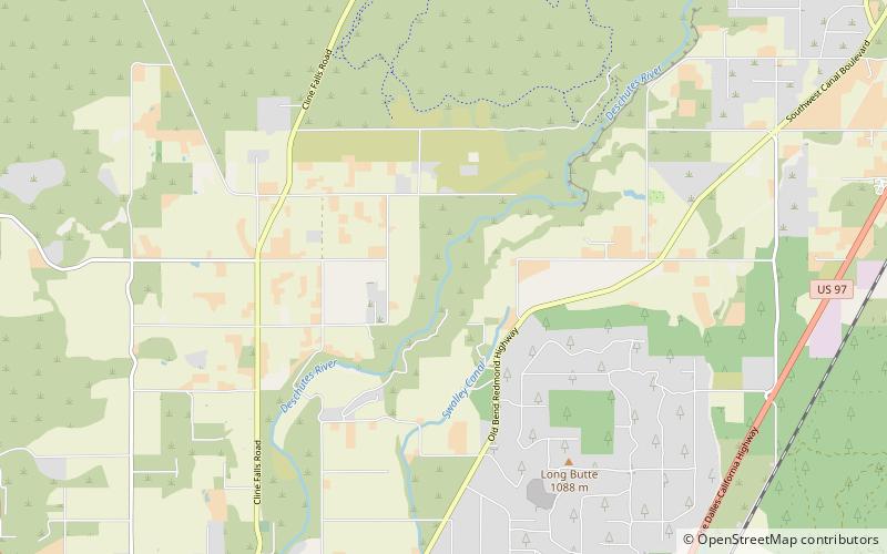 awbrey falls redmond location map