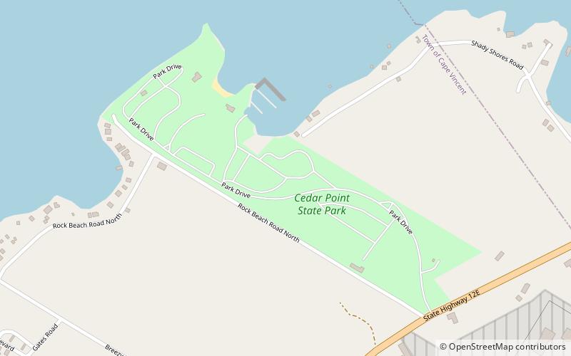 Cedar Point State Park location map