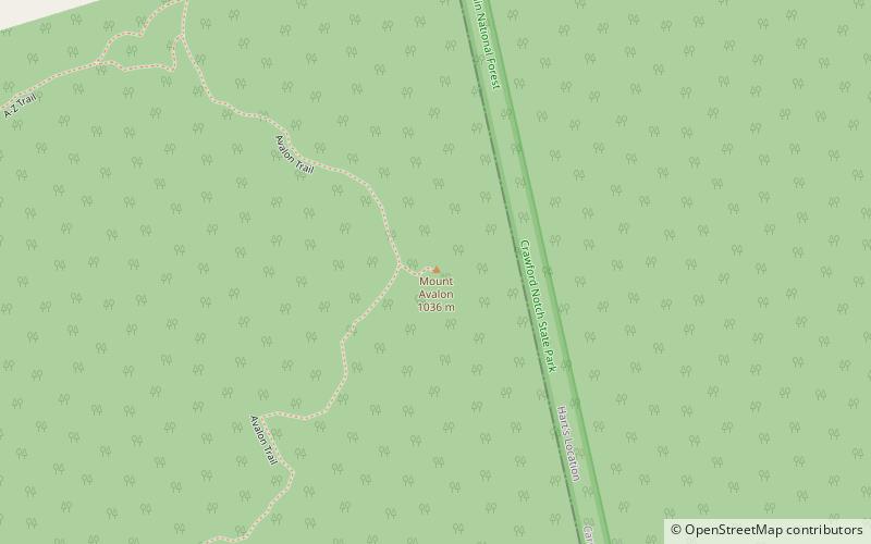 mount avalon white mountain national forest location map