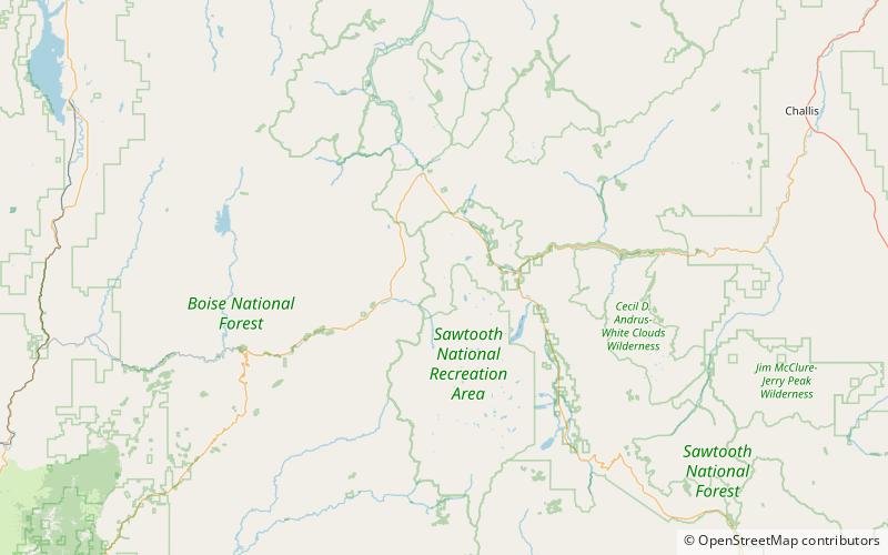 middle hanson lake sawtooth national recreation area location map