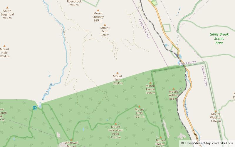 Mount Tom location map