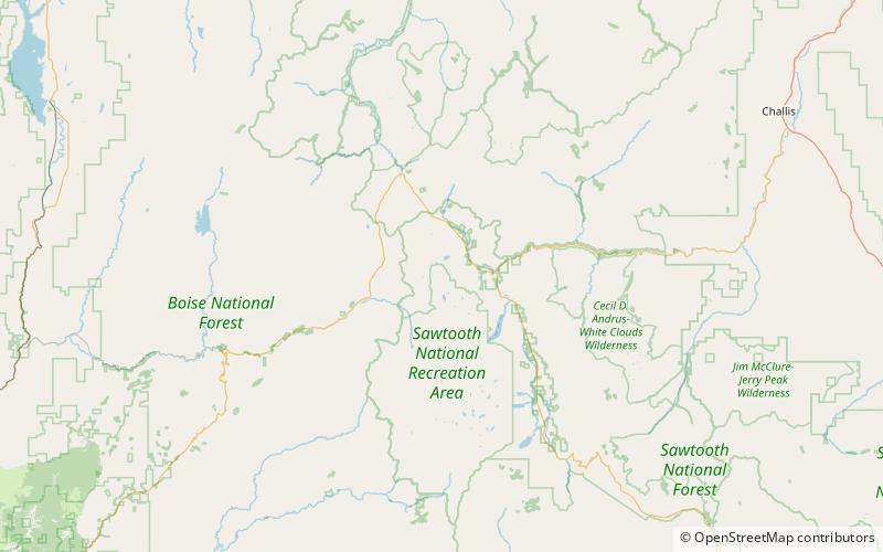 pulpit lake sawtooth wilderness location map