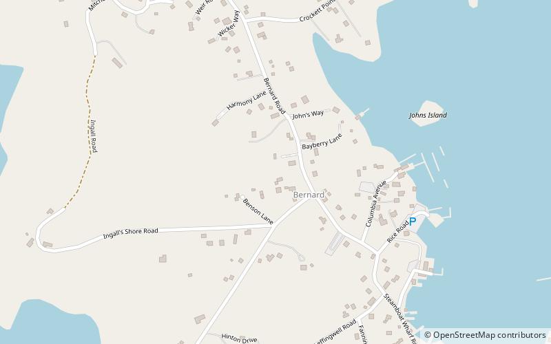 Bass Harbor Memorial Library location map