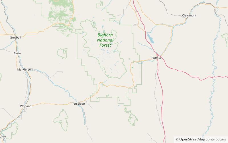 Bighorn Peak location map