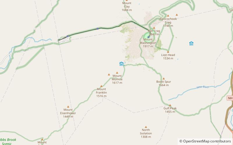 Mount Monroe location map