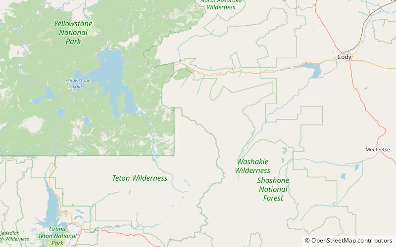 fishhawk glacier washakie wilderness location map