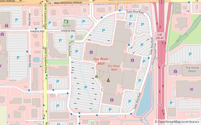 Fox River Mall location map