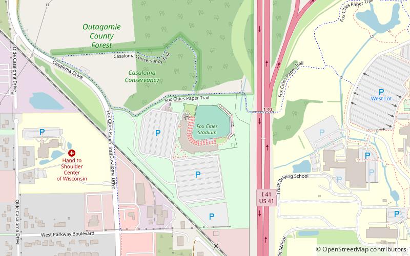 Fox Cities Stadium location map