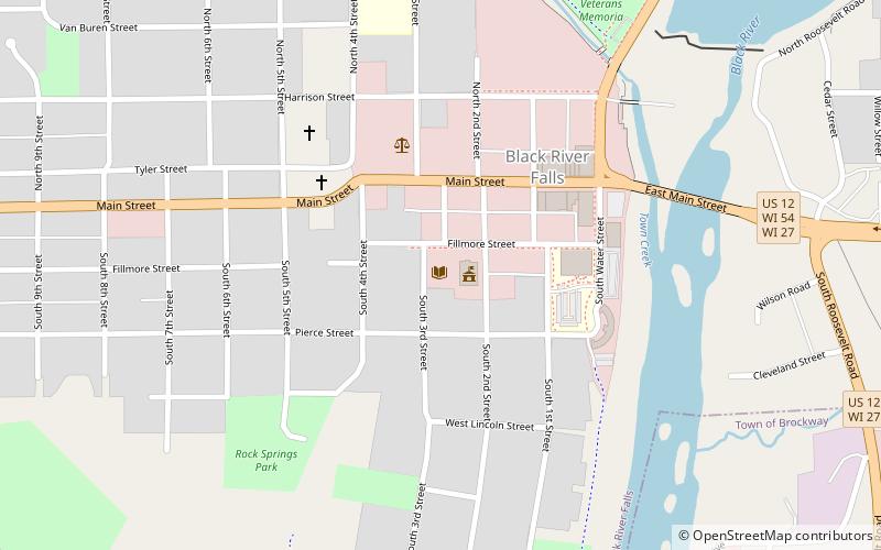 Black River Falls Public Library location map