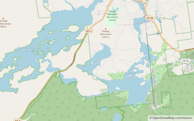 Kiwassa Lake location map