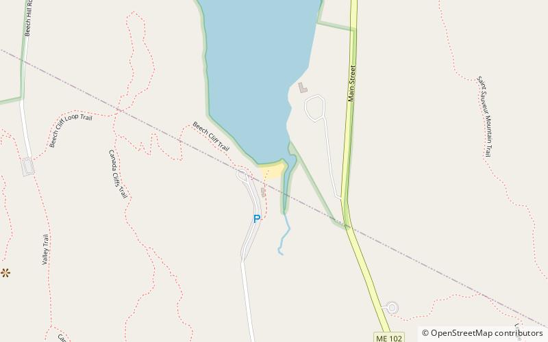 echo lake beach park narodowy acadia location map