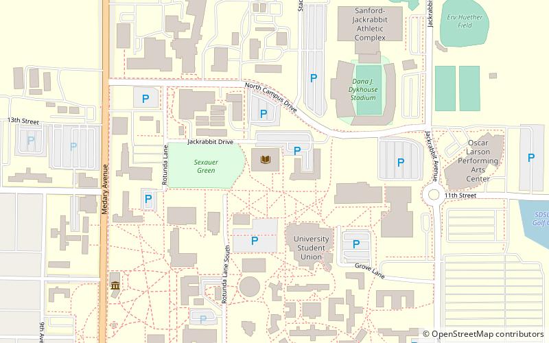 Universidad Estatal de Dakota del Sur location map