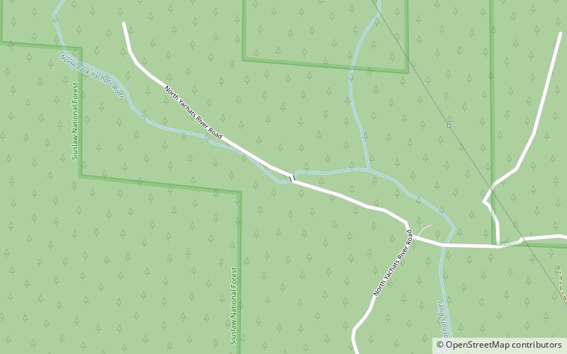 North Fork of the Yachats Bridge location map