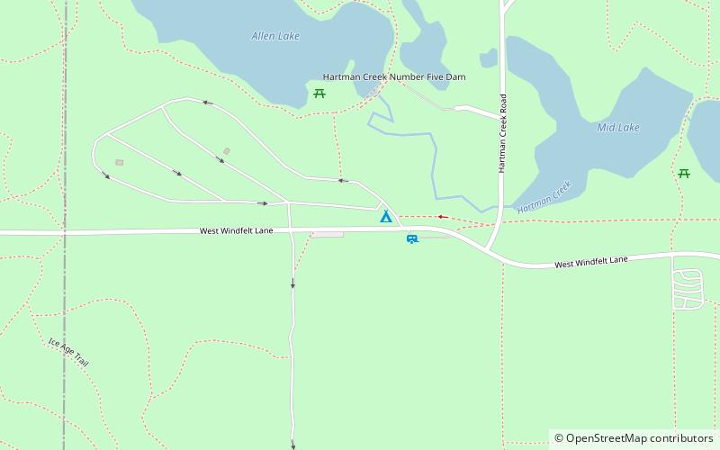 Hartman Creek State Park location map