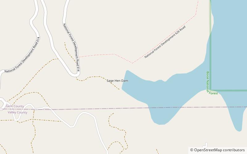 Sage Hen Dam location map