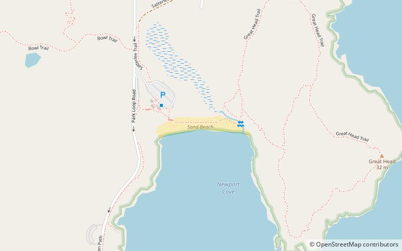 sand beach park narodowy acadia location map