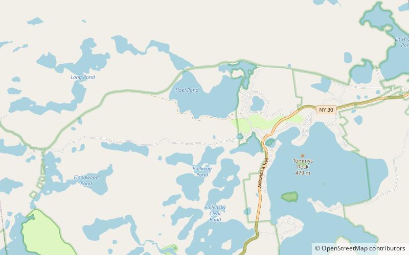 lake ozonia adirondack park location map