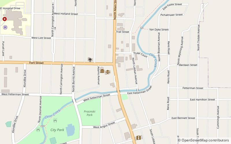 Johnson County Courthouse location map