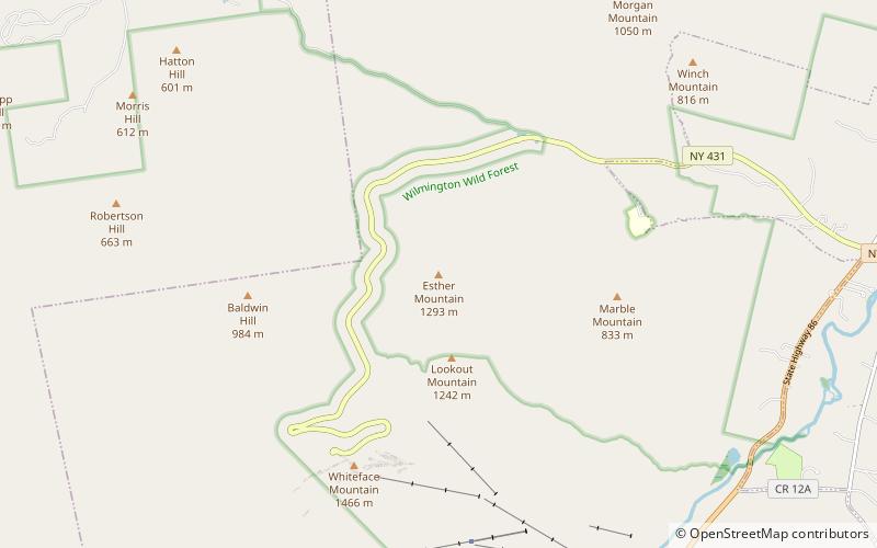 Esther Mountain location map