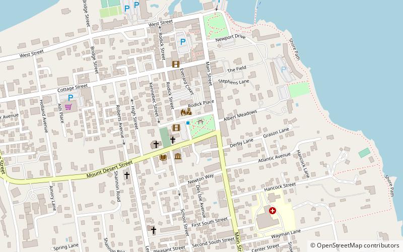 village green bar harbor location map