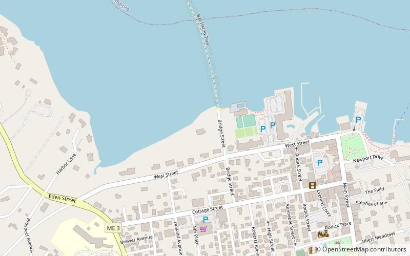 land bridge to bar island bar harbor location map