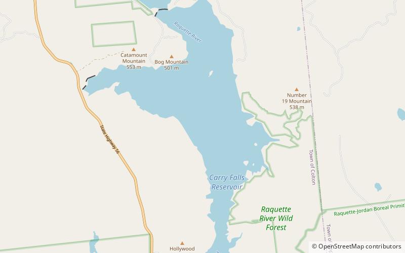carry falls reservoir location map