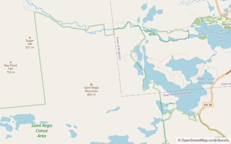 St. Regis Mountain Fire Observation Station location map