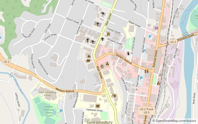 St. Johnsbury Main Street Historic District location map