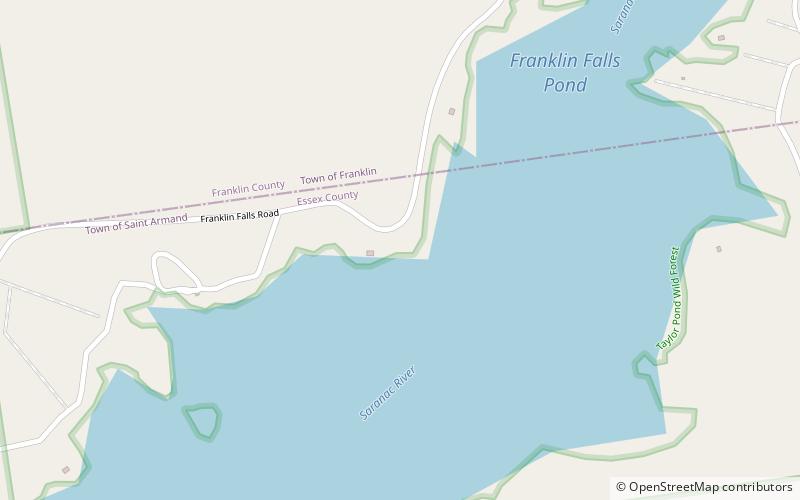 Franklin Falls Pond location map