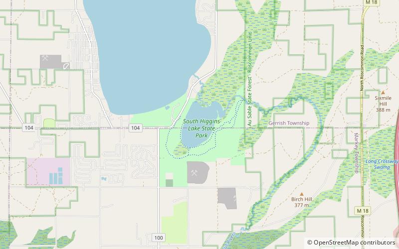 South Higgins Lake State Park location map