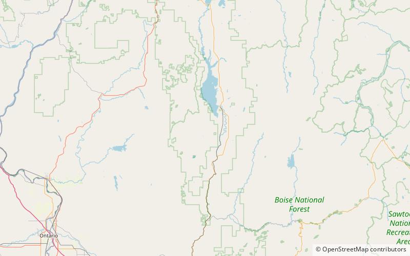 snowbank mountain boise national forest location map