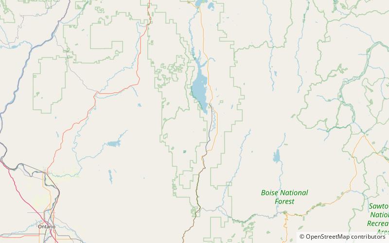 west mountains boise national forest location map