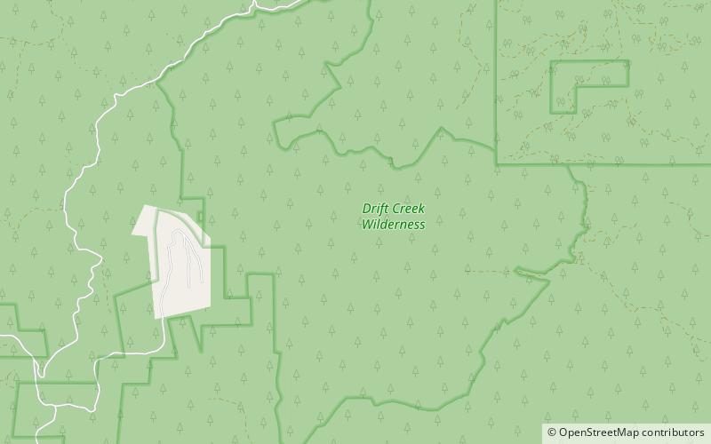 Drift Creek Wilderness location map