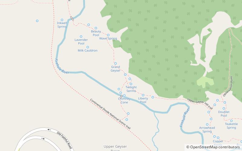 Bulger Geyser location map