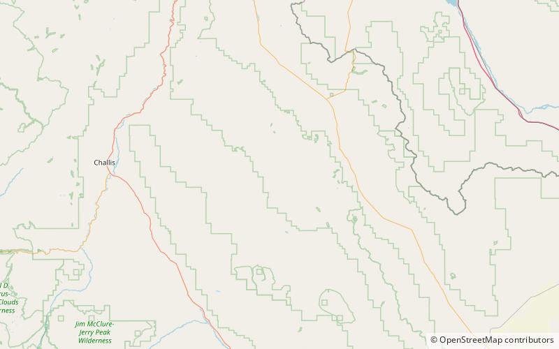 big creek peak foret nationale de salmon challis location map