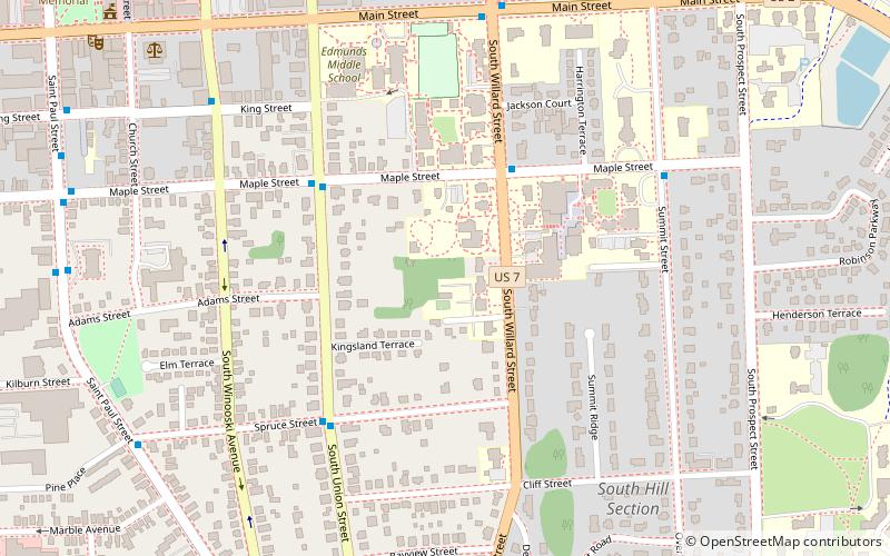 South Willard Street Historic District location map