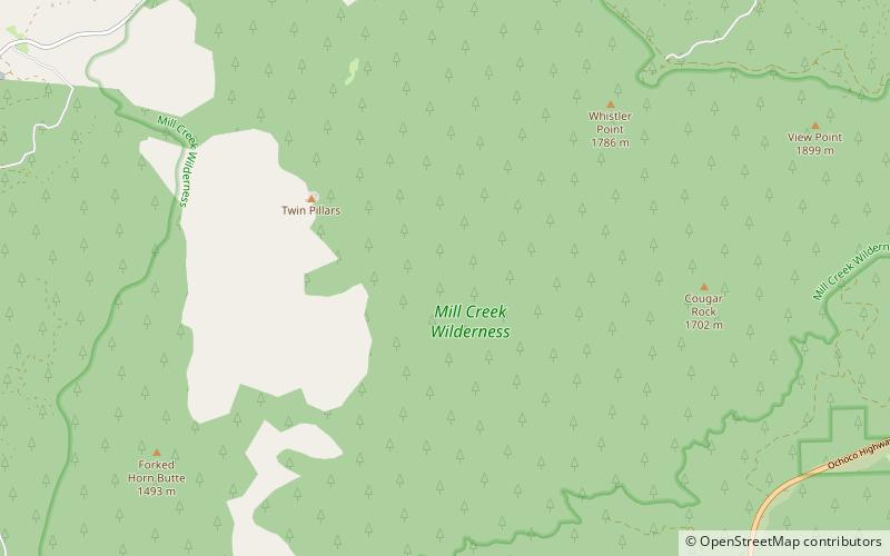 Mill Creek Wilderness location map