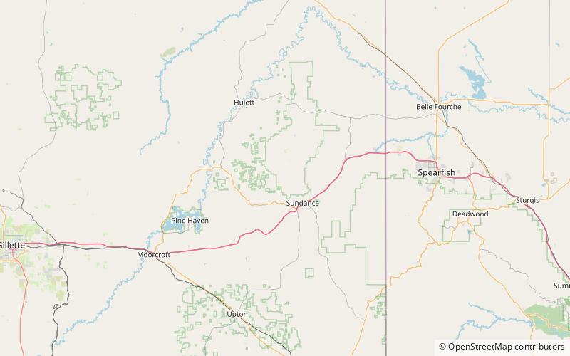 Bear Lodge Mountains location map