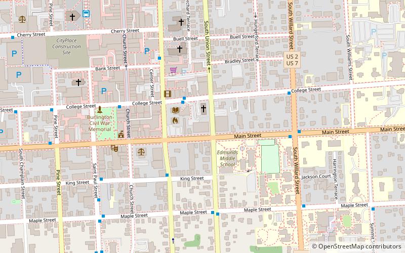 Burlington Memorial Auditorium location map